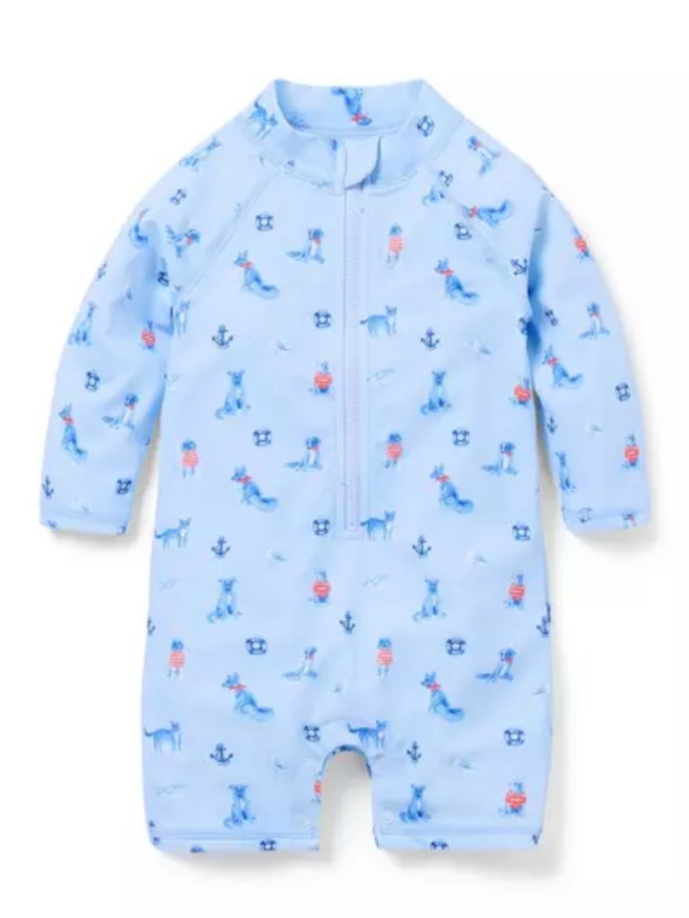 Janie and Jack Baby Recycled Nautical Dog Rash Guard Swimsuit- 6-12M